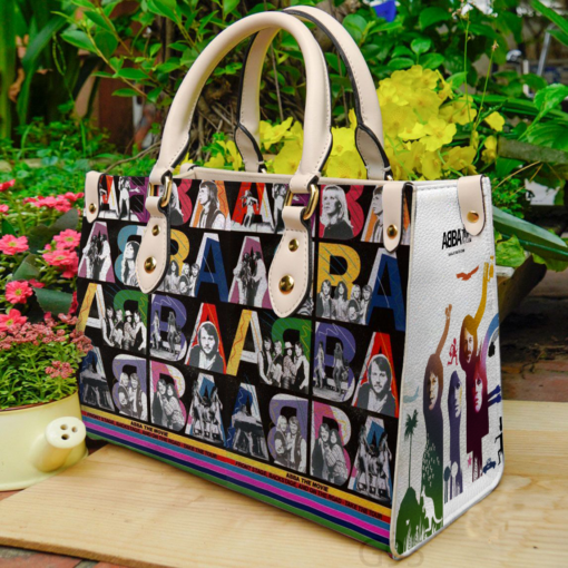 Abba Band 3 Leather Handbag 1 Abba Band 3 Leather Handbag