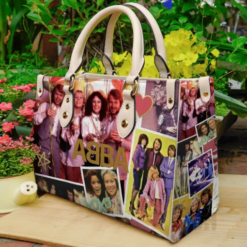 Abba Band Leather Handbag 1 Abba Band Leather Handbag