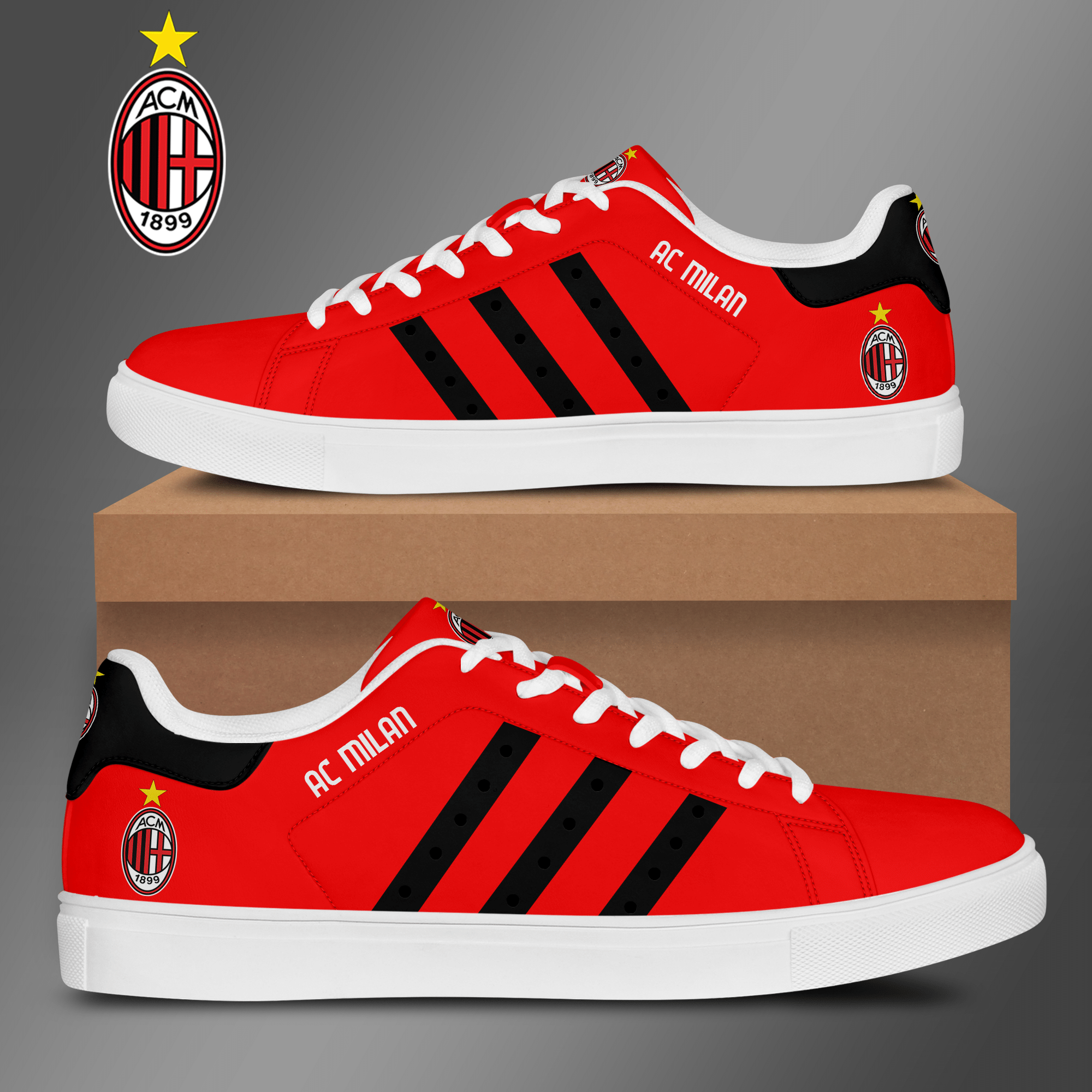 Ac Milan A2 Stan Smith Shoes 1 Ac Milan A2 Stan Smith Shoes