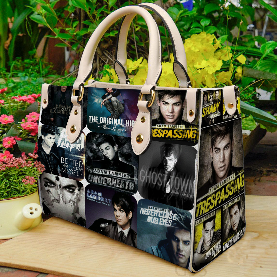 Adam Lambert Black Leather Handbag 1 Adam Lambert Black Leather Handbag