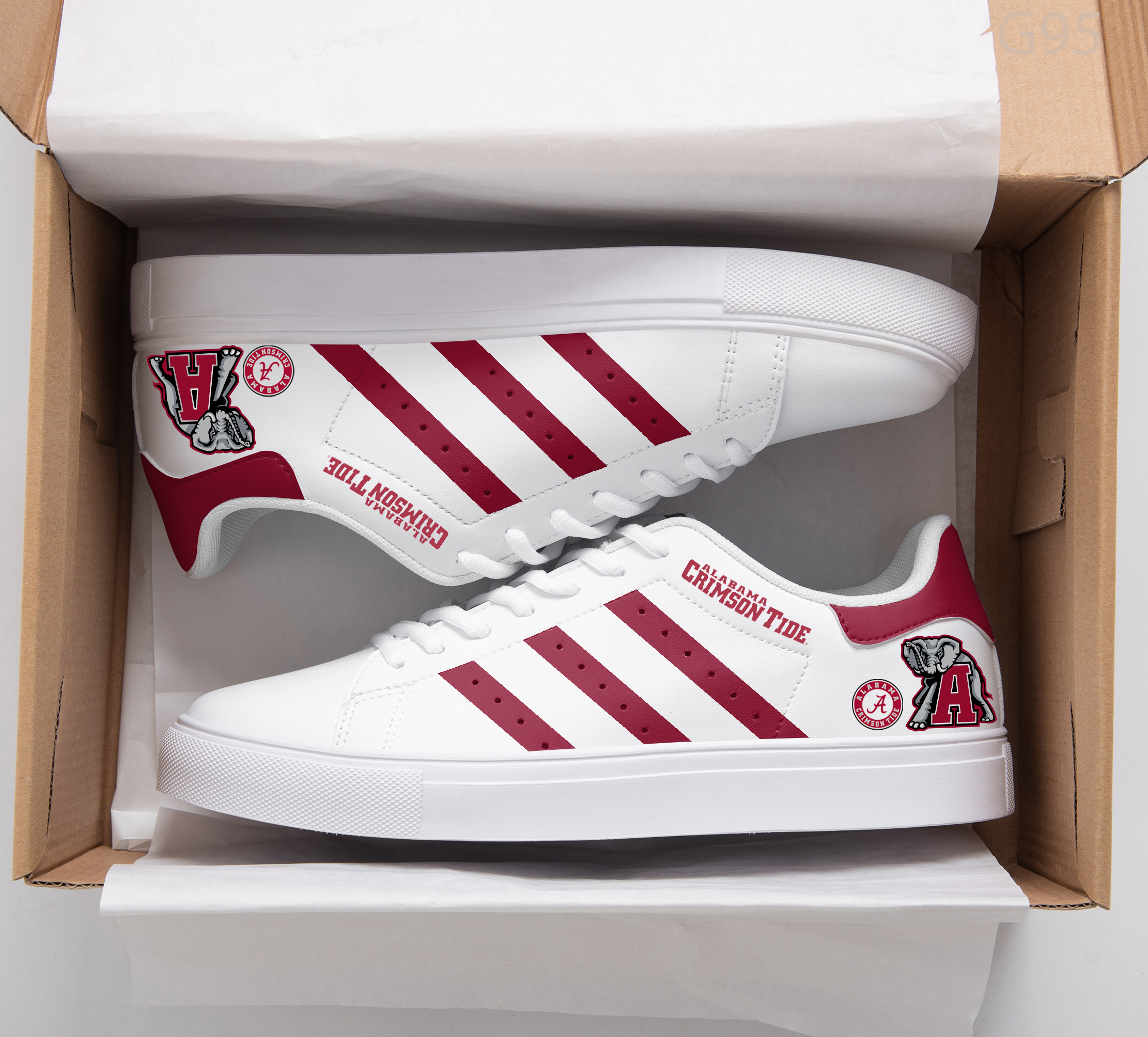 Alabama Crimson Stan Smith Shoes 1 Alabama Crimson Stan Smith Shoes