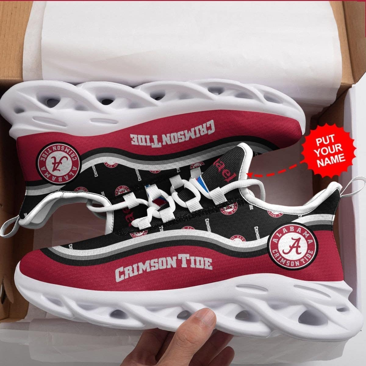 Alabama Crimson Tide Custom Max Soul Shoes 1 Alabama Crimson Tide Custom Max Soul Shoes