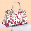 Alabama Crimson Tide G01 Leather Handbag