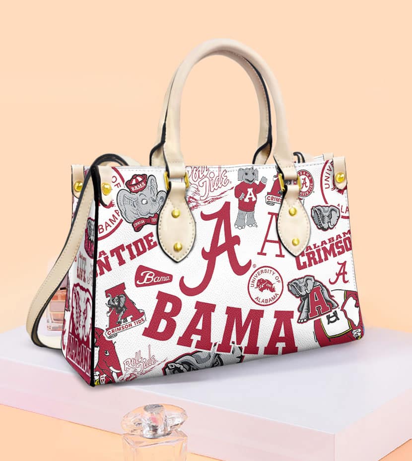 Alabama Crimson Tide G01 Leather Handbag 1 Alabama Crimson Tide G01 Leather Handbag