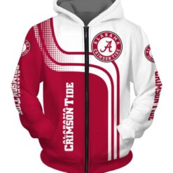 Alabama Crimson Tide Hoodie Zip Hoodie 3D
