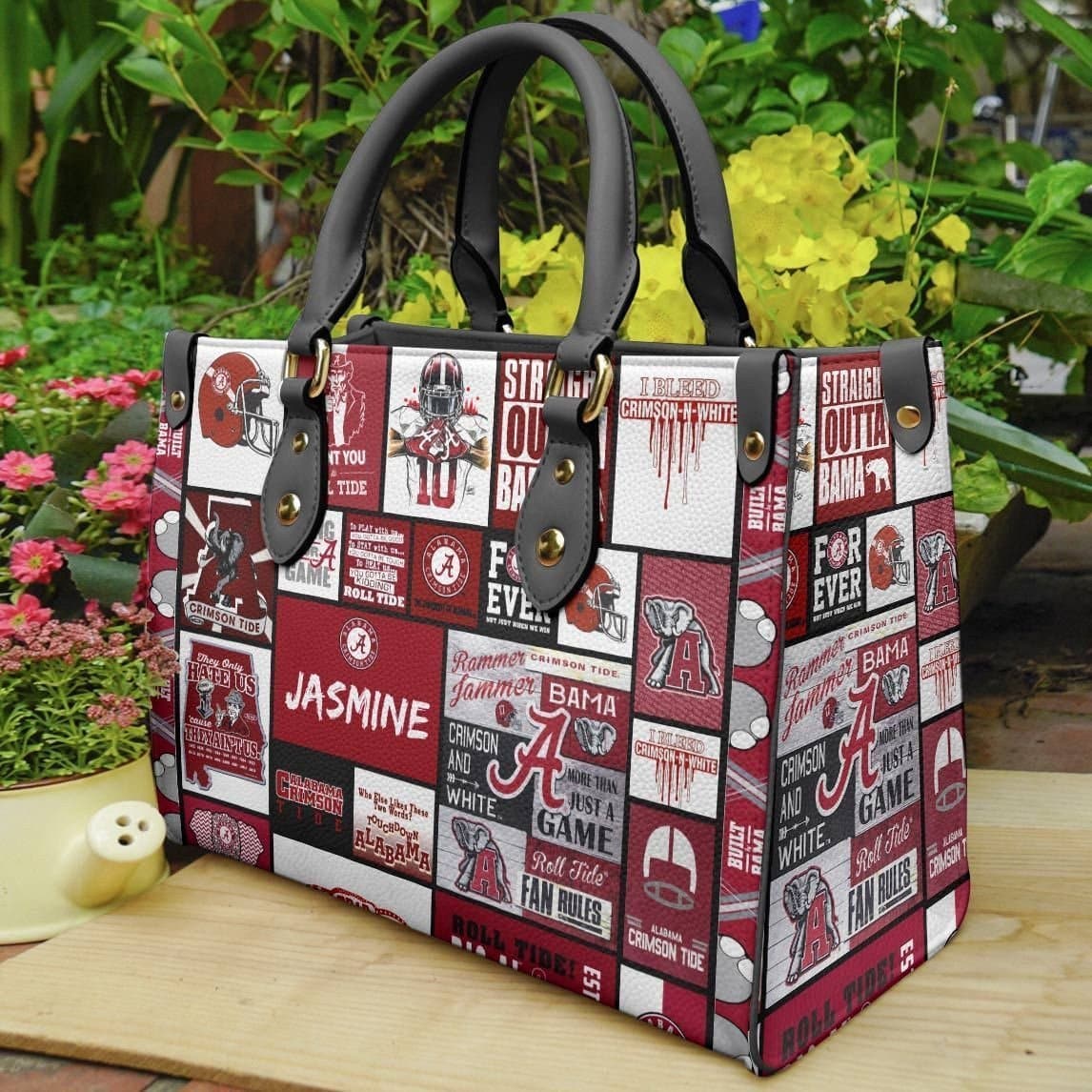 Alabama Crimson Tide Leather Handbag 1 Alabama Crimson Tide Leather Handbag