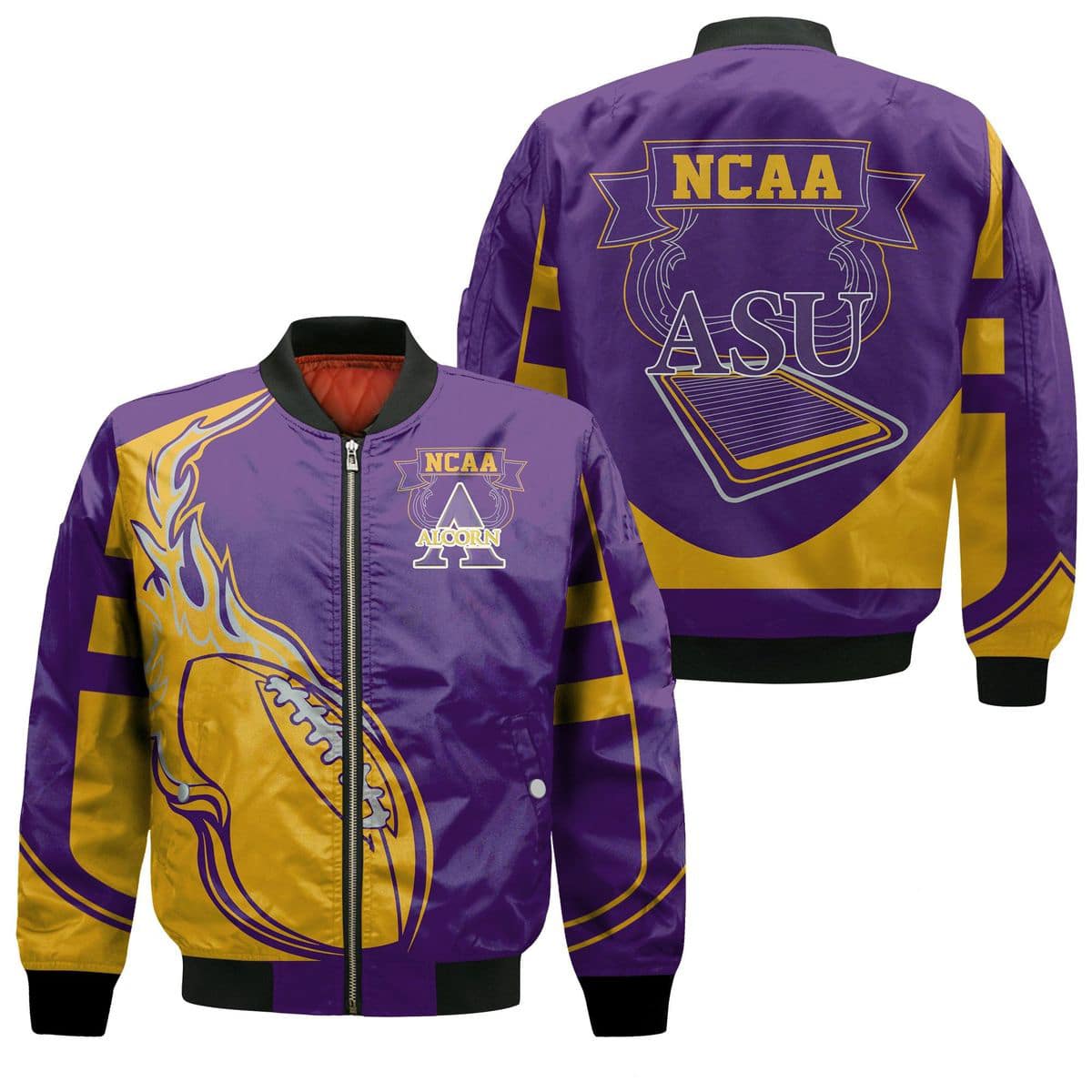 Alcorn State Football Bomber Jacket 1 Alcorn State Football Bomber Jacket