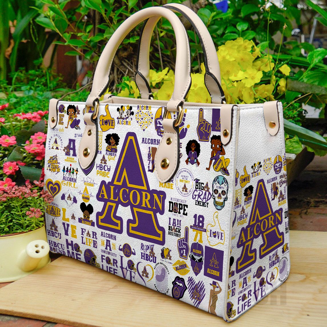 Alcorn State Leather Handbag 1 Alcorn State Leather Handbag