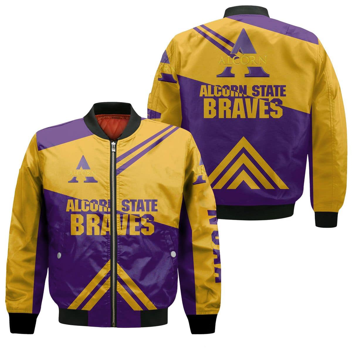 Alcorn State Lover Bomber Jacket 1 Alcorn State Lover Bomber Jacket