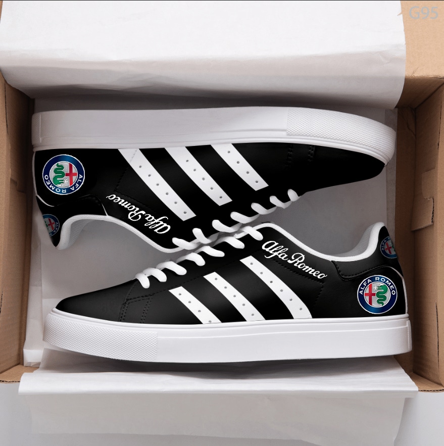 Alfa Romeo Black Stan Smith Shoes 1 Alfa Romeo Black Stan Smith Shoes