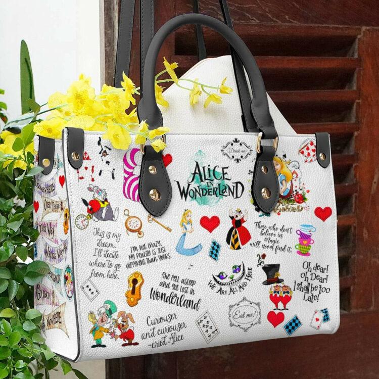 Alice In Wonderland 1A Leather Handbag 1 Alice In Wonderland 1A Leather Handbag