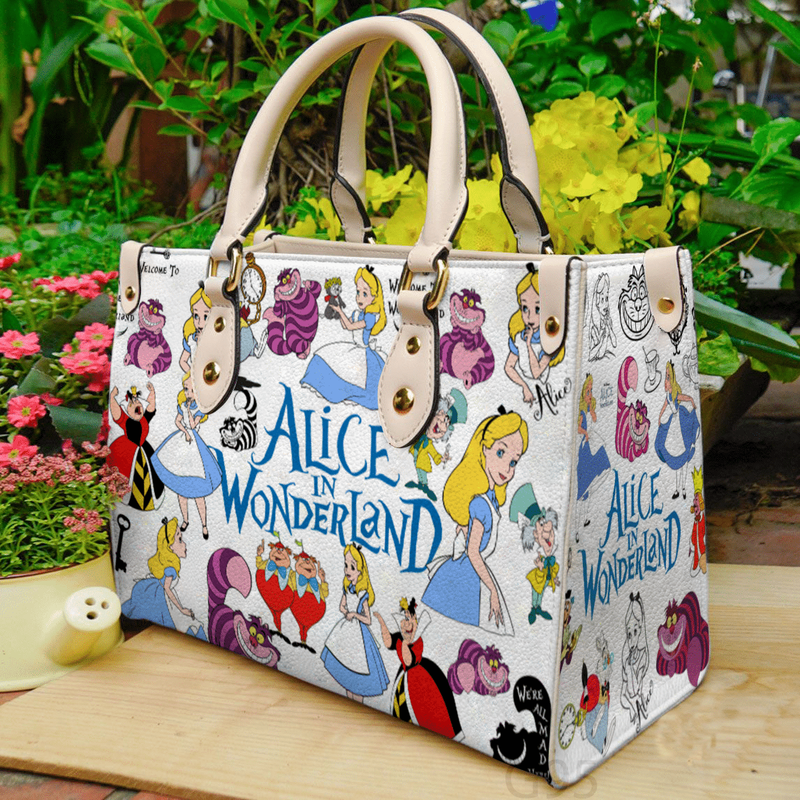 Alice In Wonderland A01 Leather Handbag 1 Alice In Wonderland A01 Leather Handbag