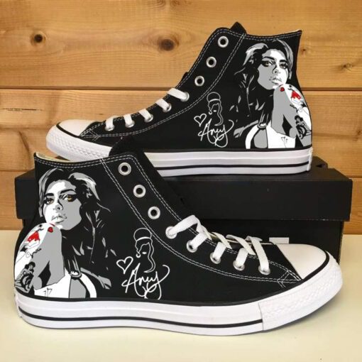 Amy Winehouse High Top Shoes 1 Amy Winehouse High Top Shoes