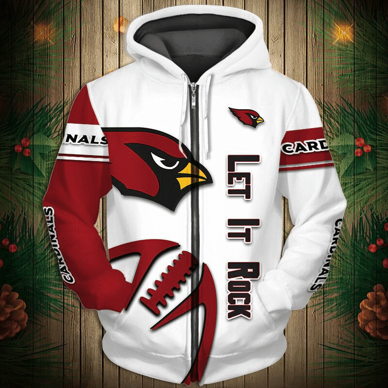 Arizona Cardinals 4 Hoodie Zip Hoodie 3D 1 Arizona Cardinals 4 Hoodie Zip Hoodie 3D