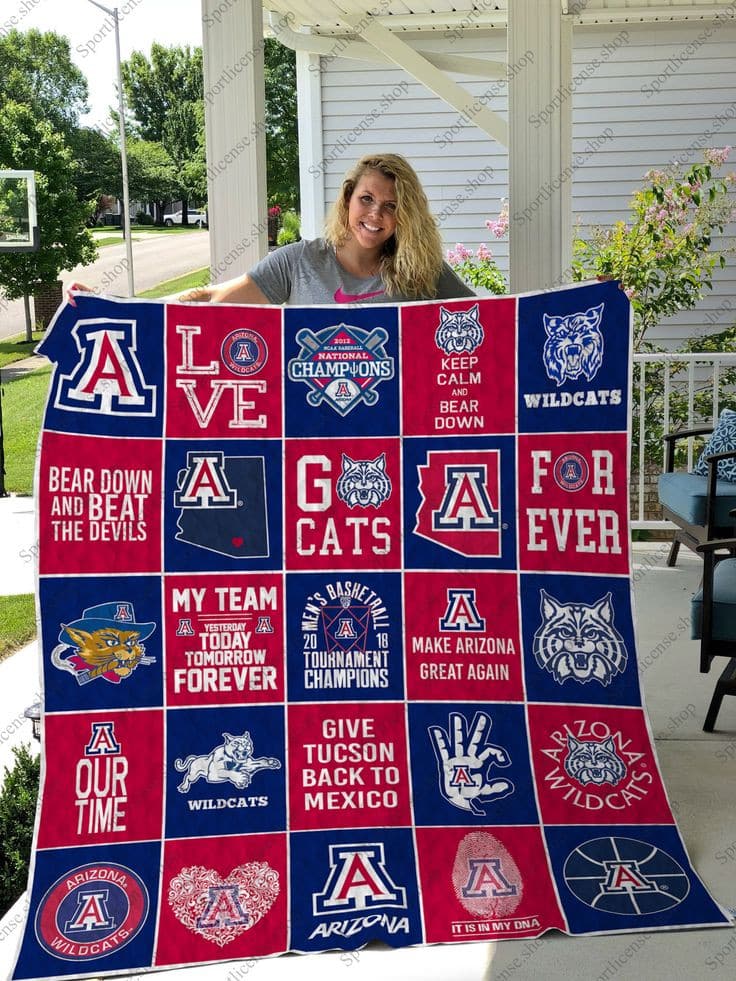 Arizona Wildcats 3 Blanket 1 Arizona Wildcats 3 Blanket