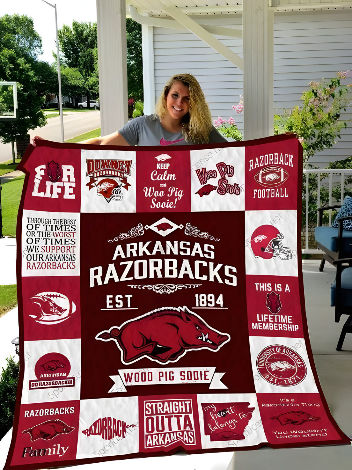 Arkansas Razorback 0C Blanket 1 Arkansas Razorback 0C Blanket