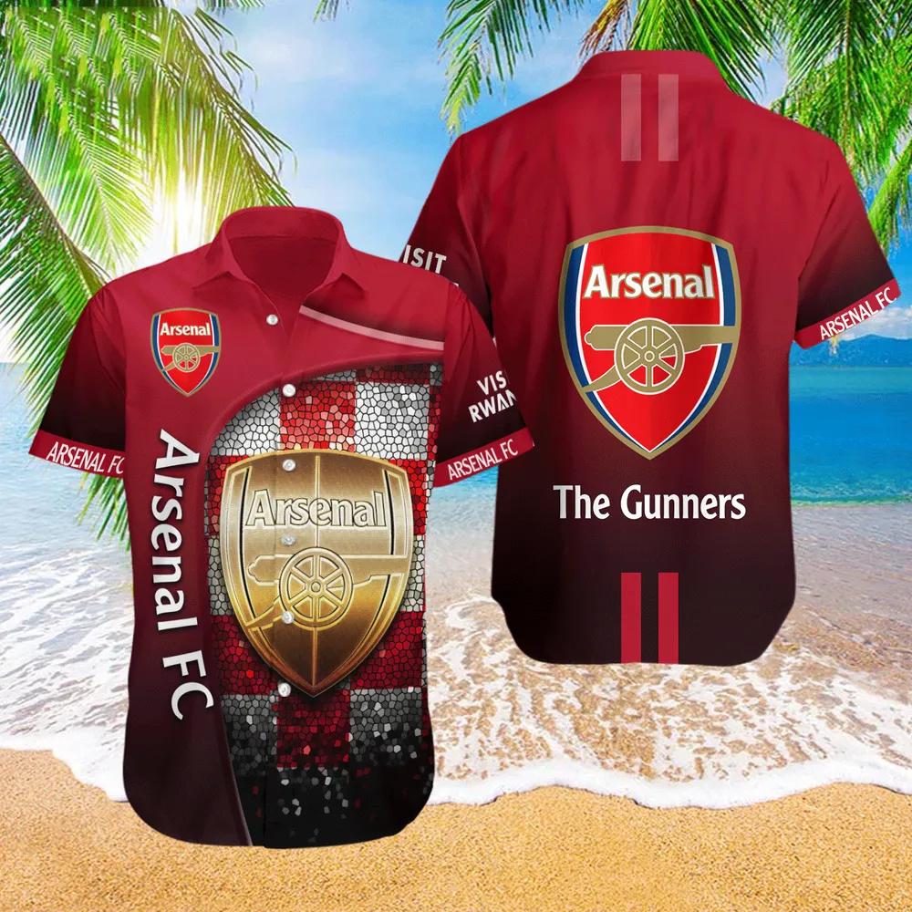 Arsenal FC Hawaiian Shirt 1 Arsenal FC Hawaiian Shirt