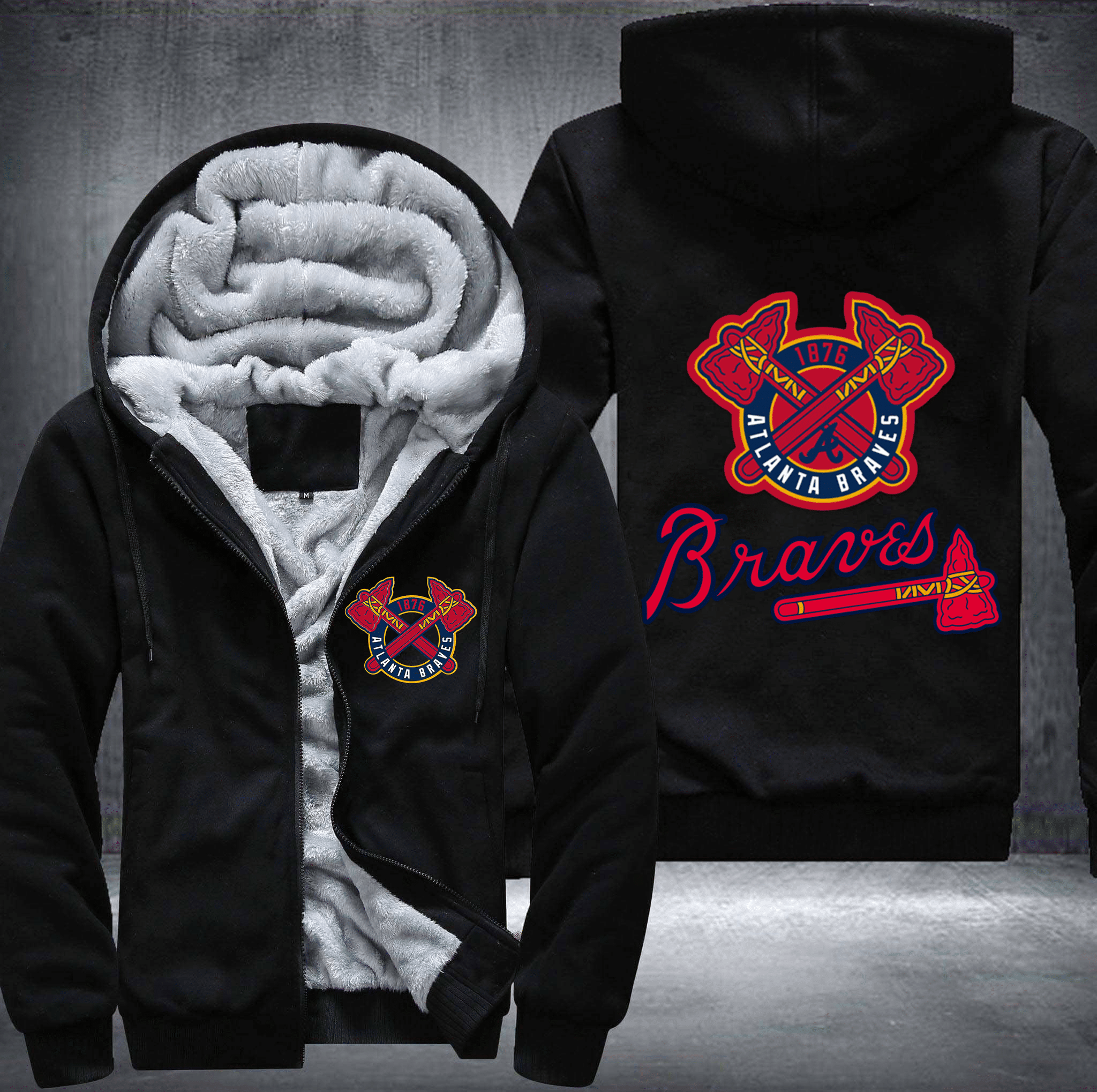 Atlanta Braves Fleece Jacket 1 Atlanta Braves Fleece Jacket