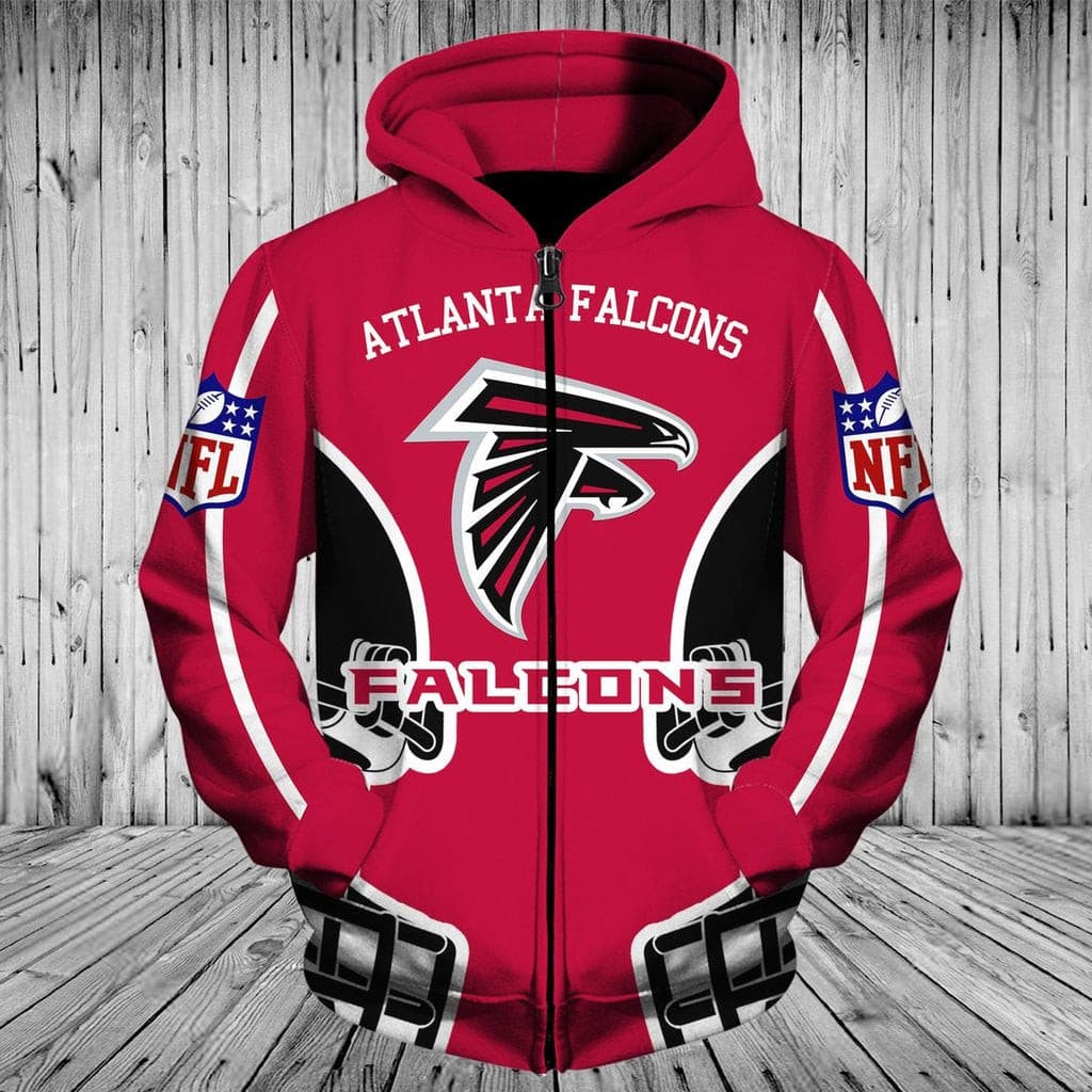 Atlanta Falcons 1G Hoodie Zip Hoodie 3D 1 Atlanta Falcons 1G Hoodie Zip Hoodie 3D