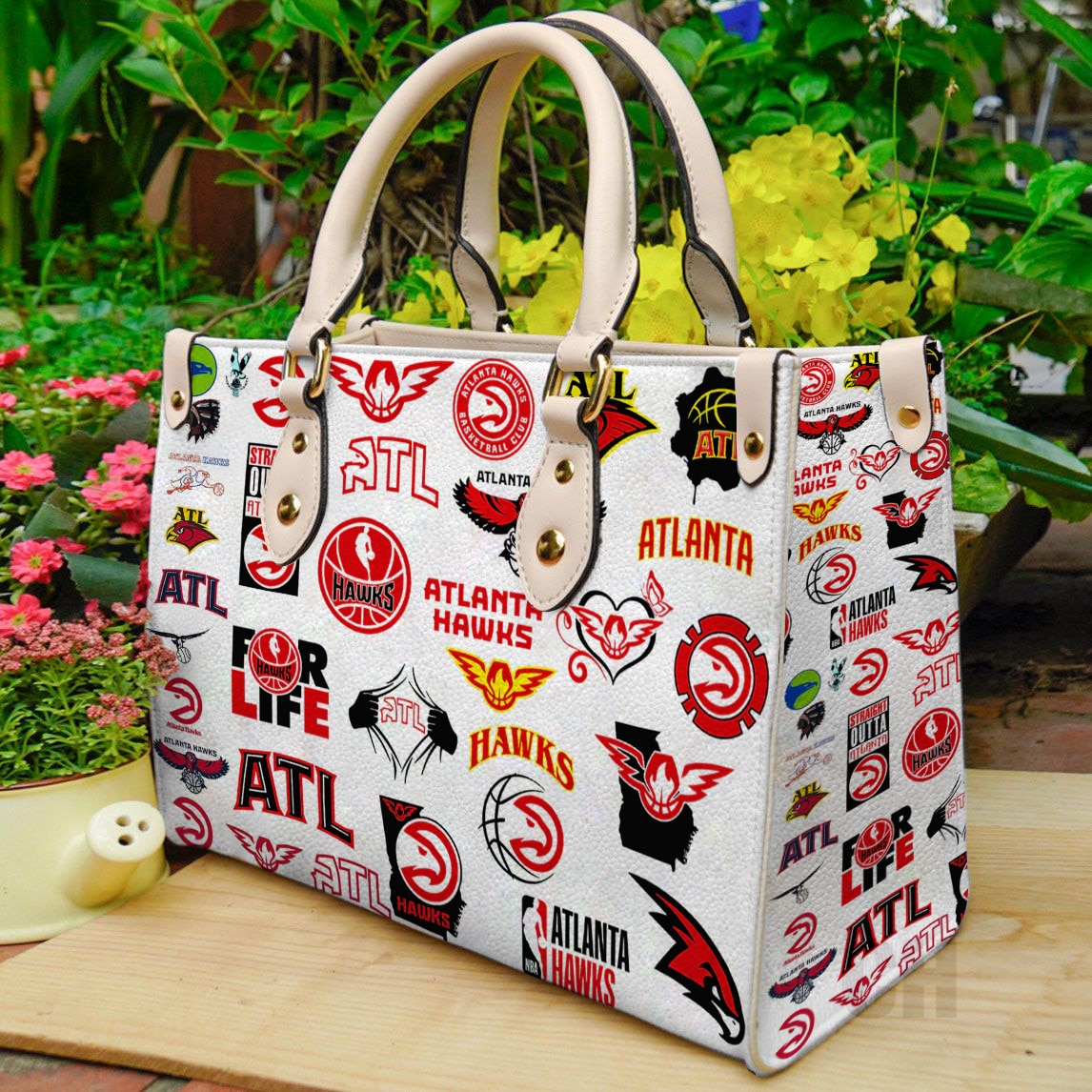 Atlanta Hawks Leather Handbag 1 Atlanta Hawks Leather Handbag