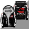 Ayrton Senna Black F1 Fleece Jacket