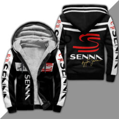 Ayrton Senna Black F1 Fleece Jacket