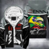 Ayrton Senna Gray F1 Fleece Jacket
