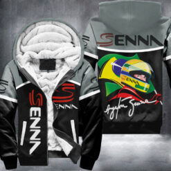 Ayrton Senna Gray F1 Fleece Jacket