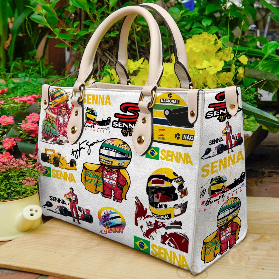 Ayrton Senna Leather Handbag 1 Ayrton Senna Leather Handbag