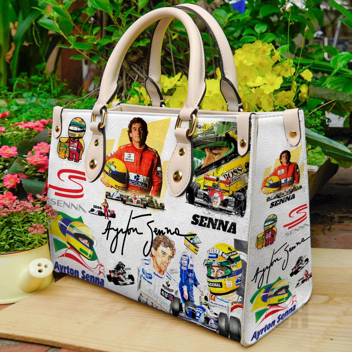 Ayrton Senna Leather Handbag 1 Ayrton Senna Leather Handbag