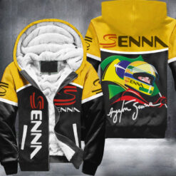 Ayrton Senna Yellow F1 Fleece Jacket