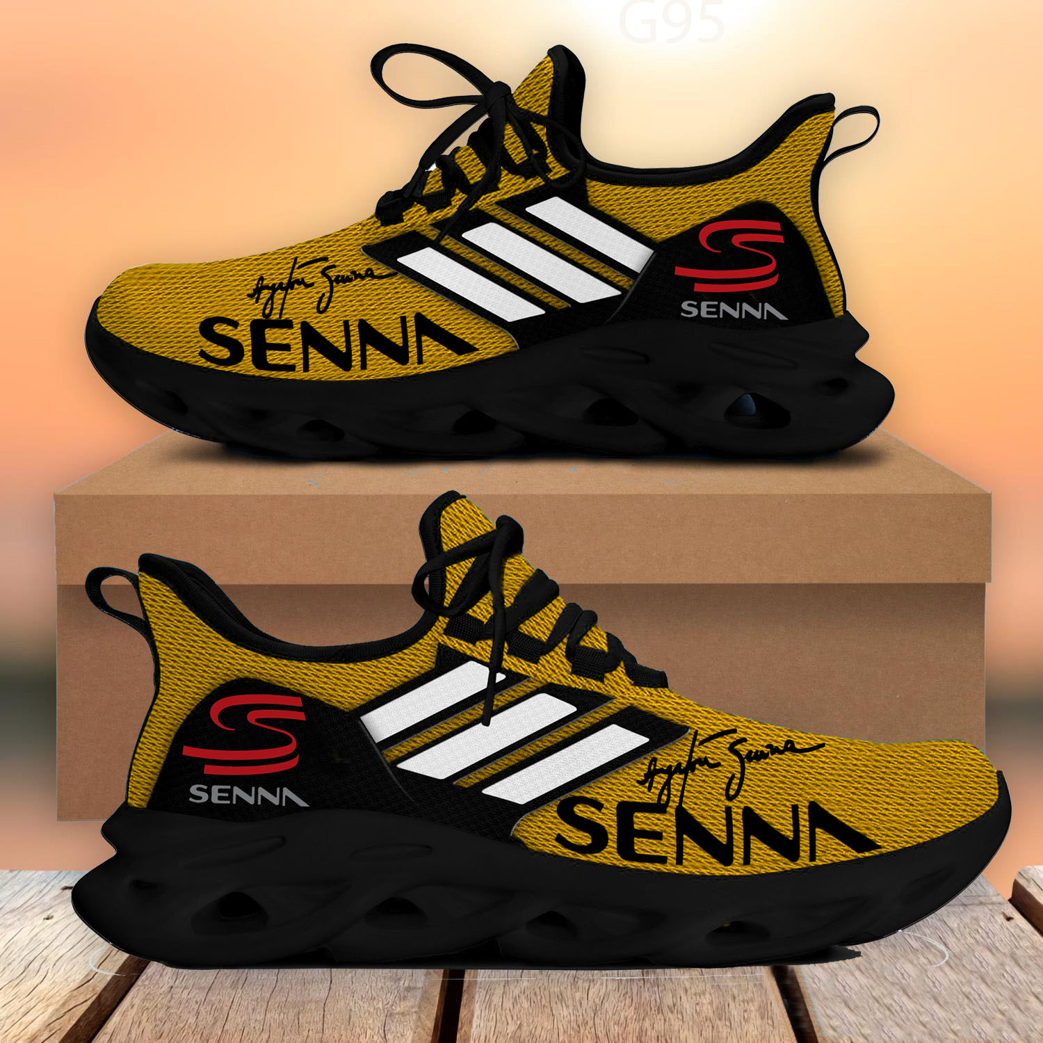 Ayrton Senna Yellow Max Soul Shoes Shoes 1 Ayrton Senna Yellow Max Soul Shoes Shoes