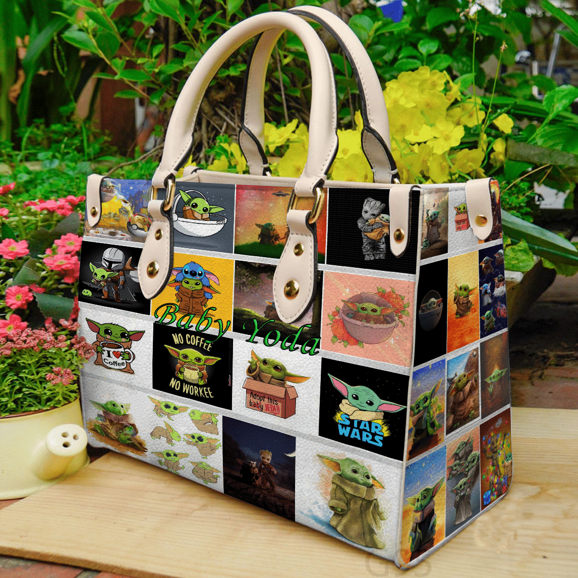 Baby Yoda Lover 1 Leather Handbag 1 Baby Yoda Lover 1 Leather Handbag
