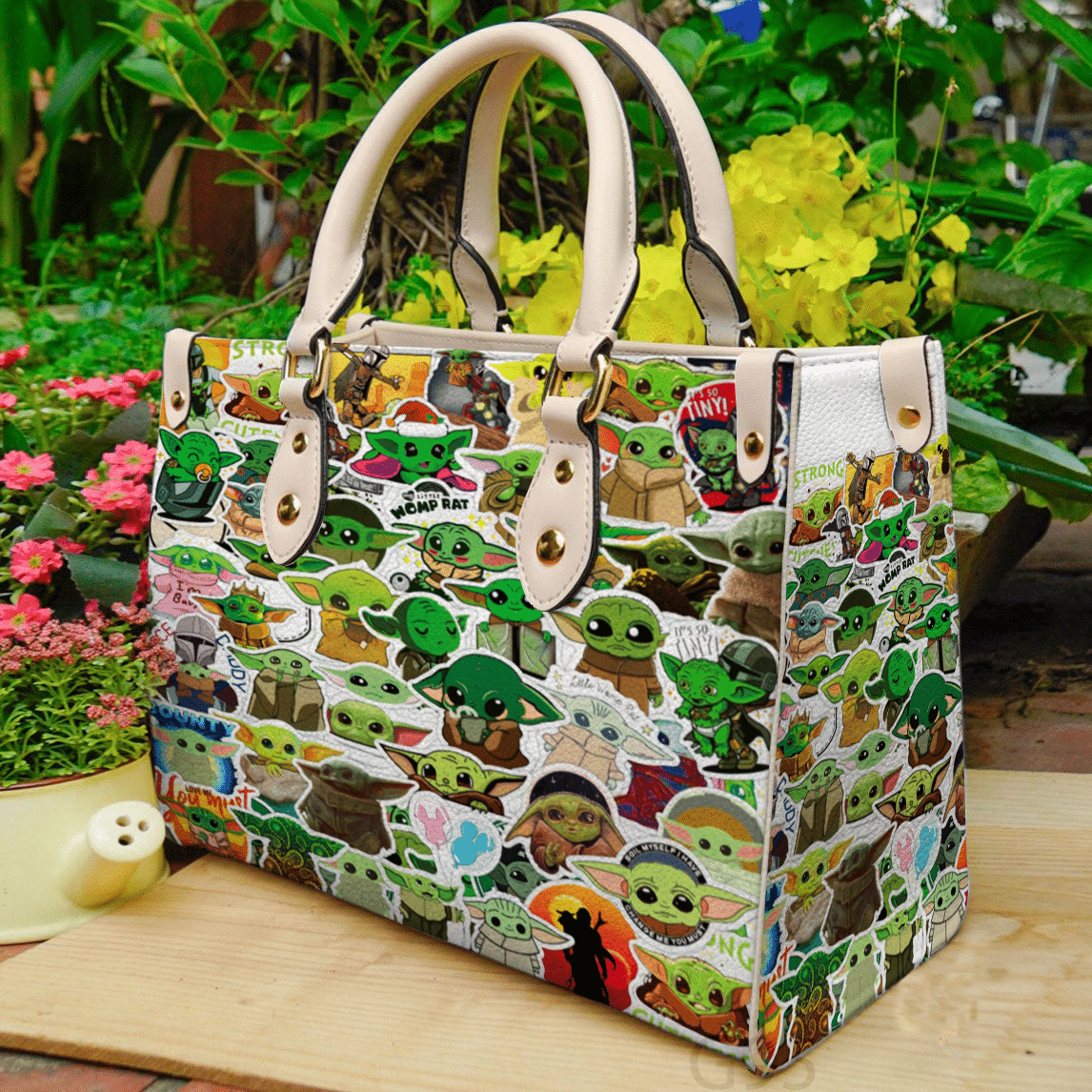 Baby Yoda Lover Leather Handbag 1 Baby Yoda Lover Leather Handbag