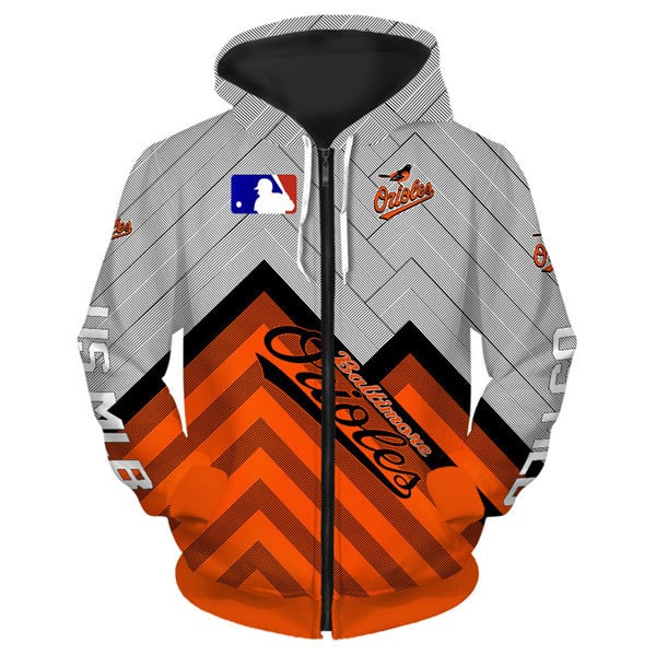 Baltimore Orioles 1 Hoodie Zip Hoodie 3D 1 Baltimore Orioles 1 Hoodie Zip Hoodie 3D