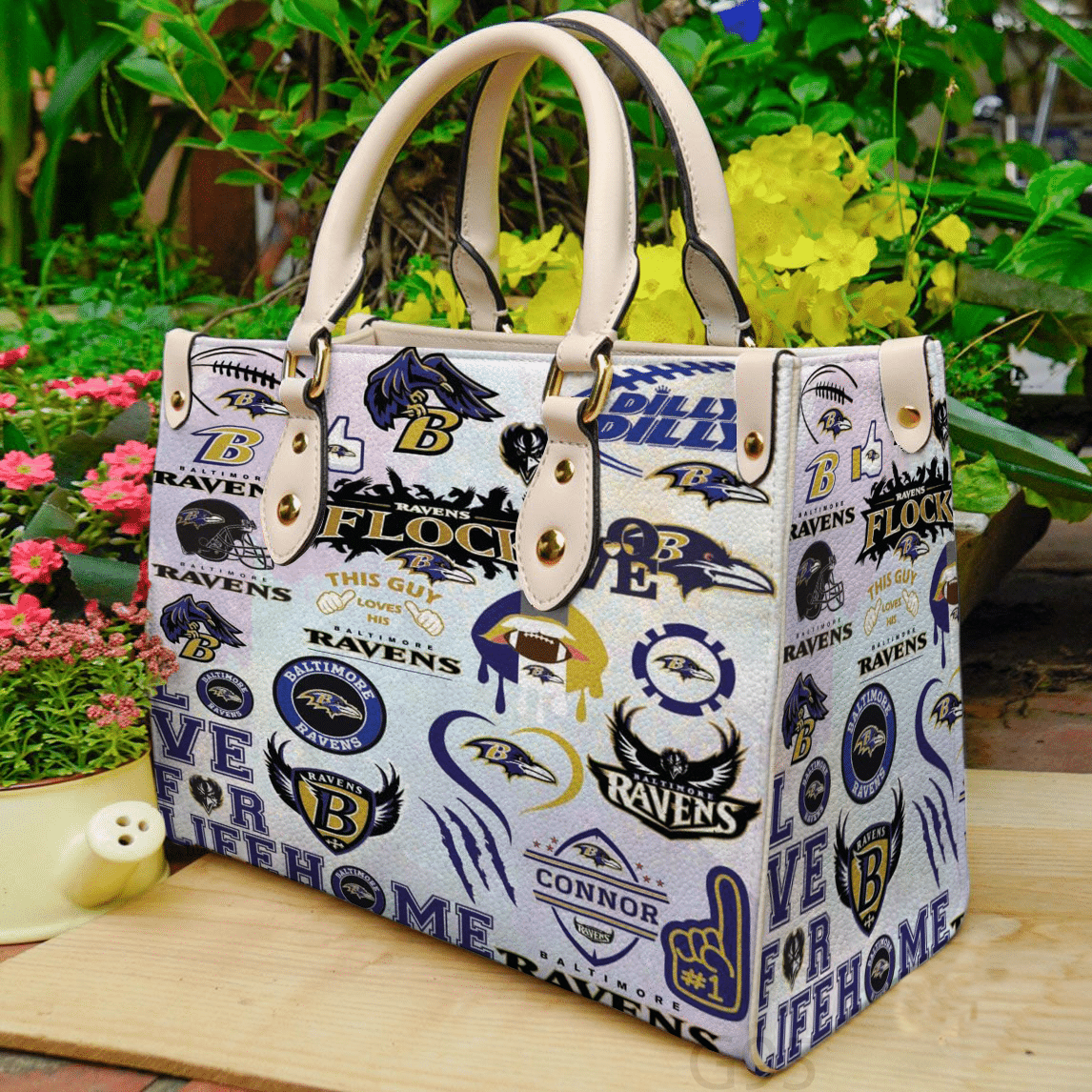 Baltimore Ravens Leather Handbag 1 Baltimore Ravens Leather Handbag