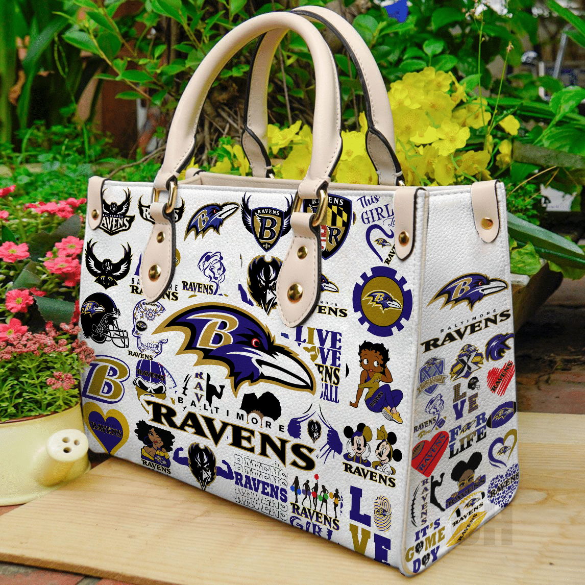 Baltimore Ravens Leather Handbag 1 Baltimore Ravens Leather Handbag