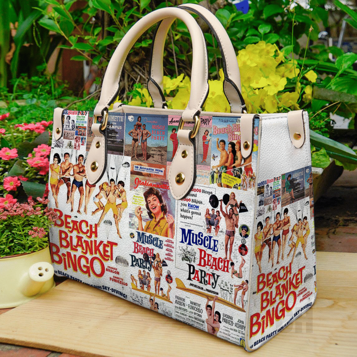 Beach Party Annette Funicello Leather Handbag 1 Beach Party Annette Funicello Leather Handbag