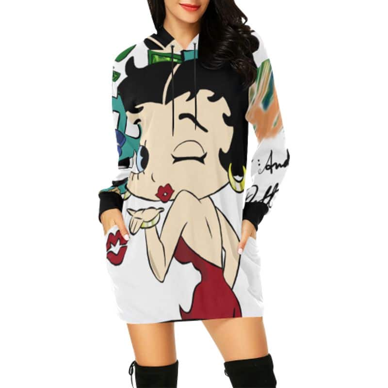 Betty Boop Dress Hoodie Zip Hoodie 3D 1 Betty Boop Dress Hoodie Zip Hoodie 3D