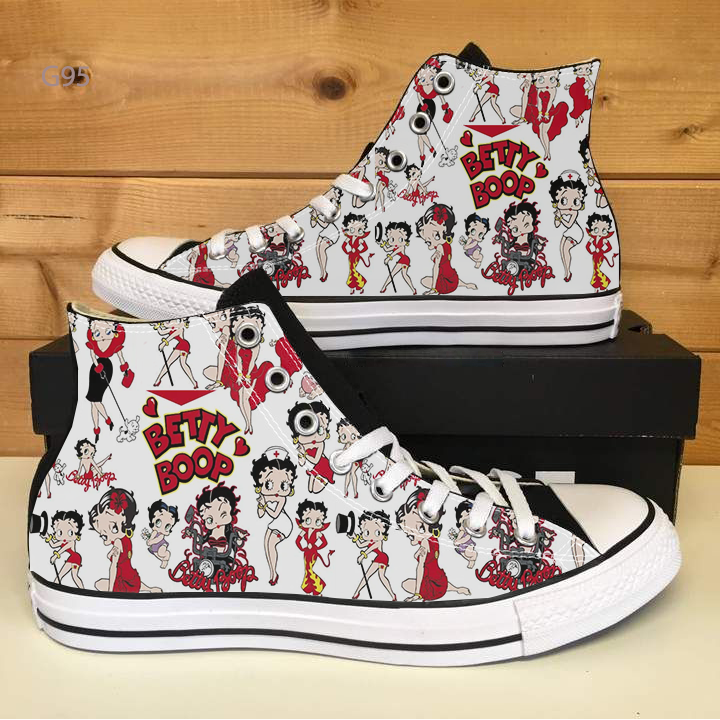 Betty Boop High Top Shoes 1 Betty Boop High Top Shoes