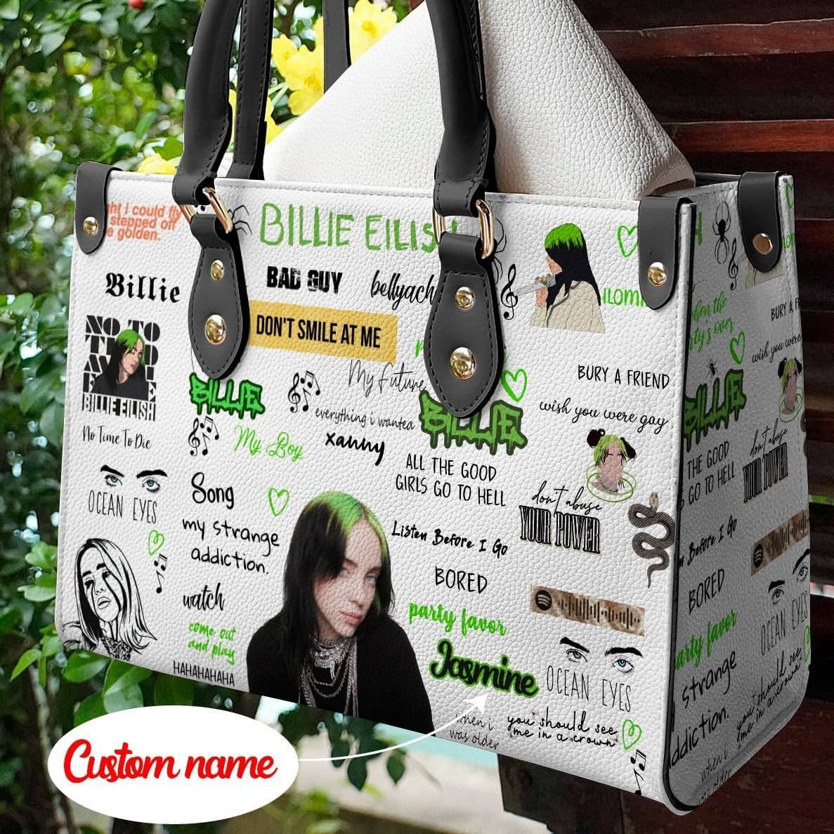 Billie Eilish Leather Handbag 1 Billie Eilish Leather Handbag