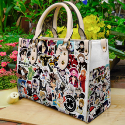 Black Clover Leather Handbag