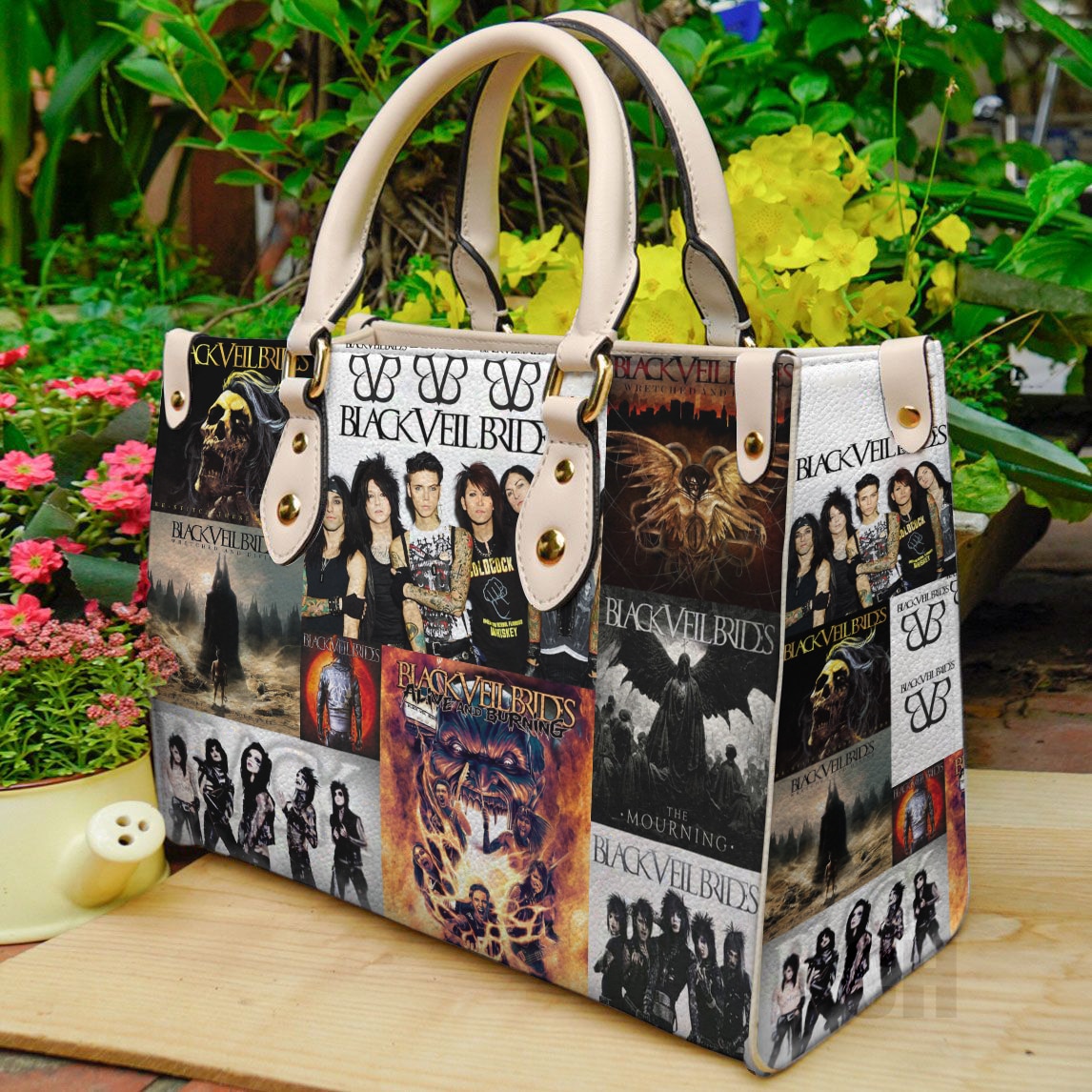 Black Veil Brides Leather Handbag 1 Black Veil Brides Leather Handbag