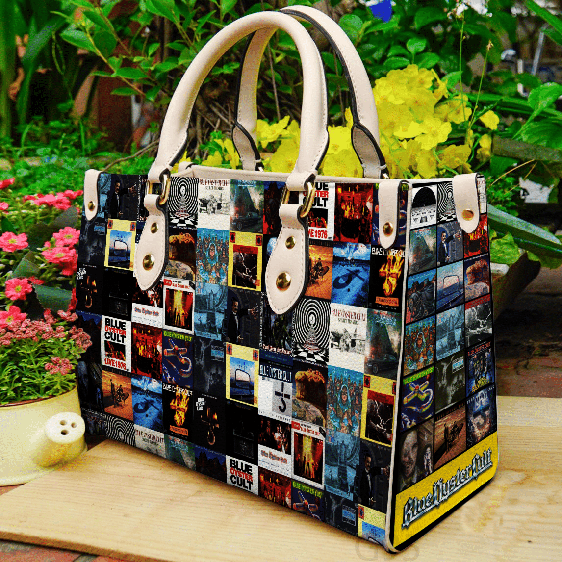 Blue Öyster Cult Leather Handbag 1 Blue Öyster Cult Leather Handbag