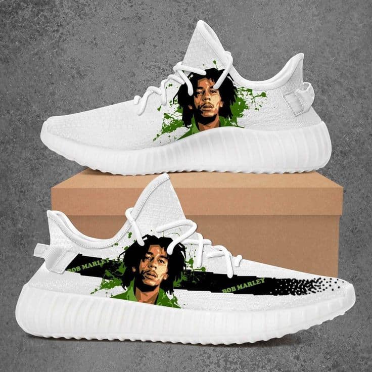 Bob Marley White Yeezy Shoes 1 Bob Marley White Yeezy Shoes