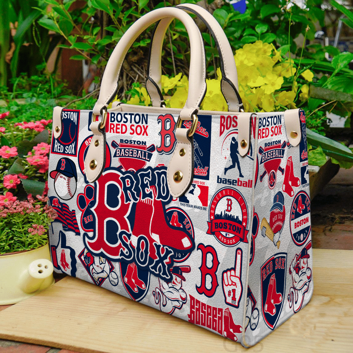 Boston Red Sox I0 Leather Handbag 1 Boston Red Sox I0 Leather Handbag