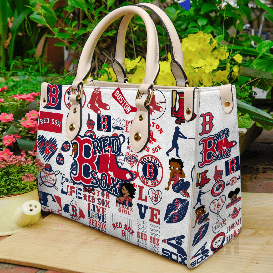 Boston Red Sox Leather Handbag 1 Boston Red Sox Leather Handbag