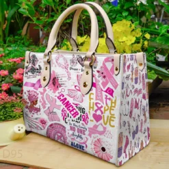 Breast Cancer Leather Handbag