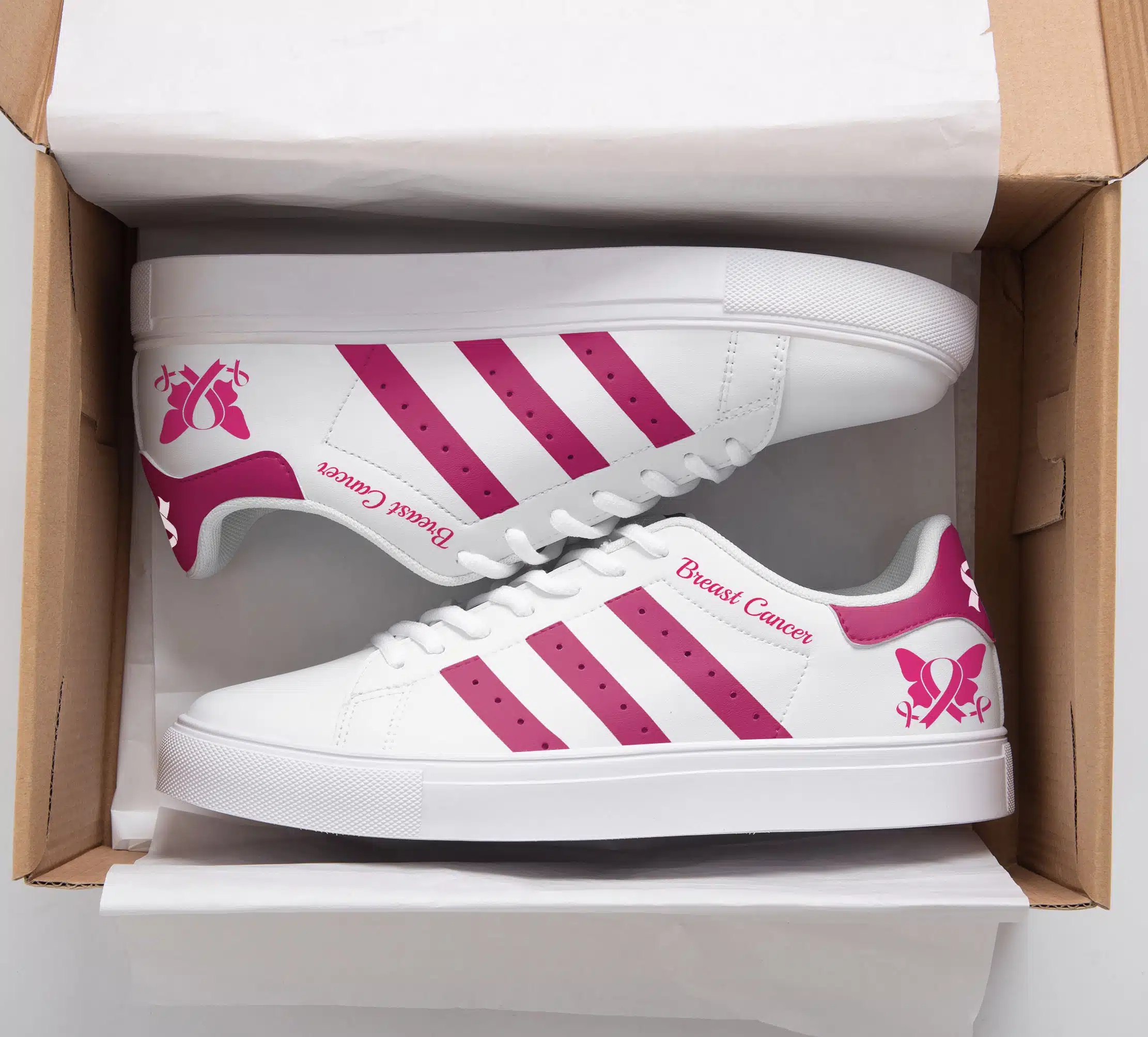 Breast Cancer Stan Smith Shoes 1 Breast Cancer Stan Smith Shoes