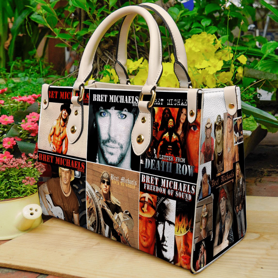 Bret Michaels Leather Handbag 1 Bret Michaels Leather Handbag